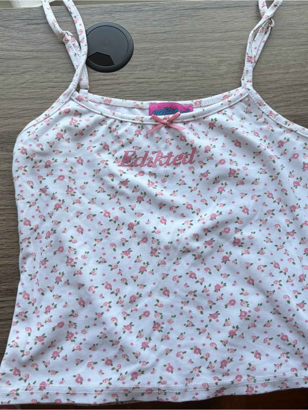 Edikted Pink Floral Cami Tank Top
